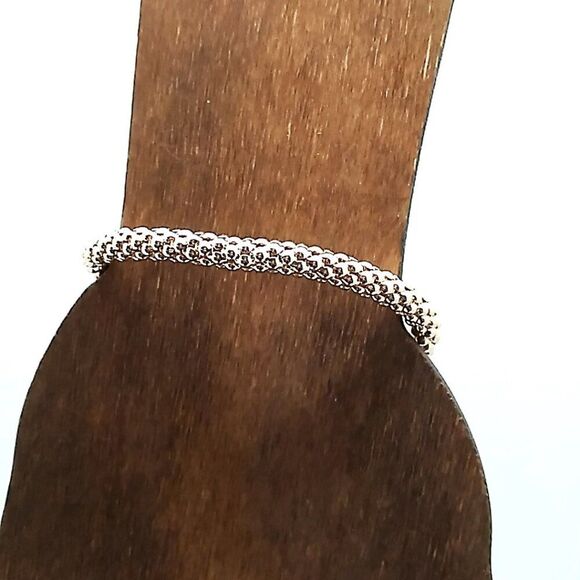 Gold-tone Beaded Stretch Bracelet Fits Wrist 6.5-7.25" - Picture 9 of 11